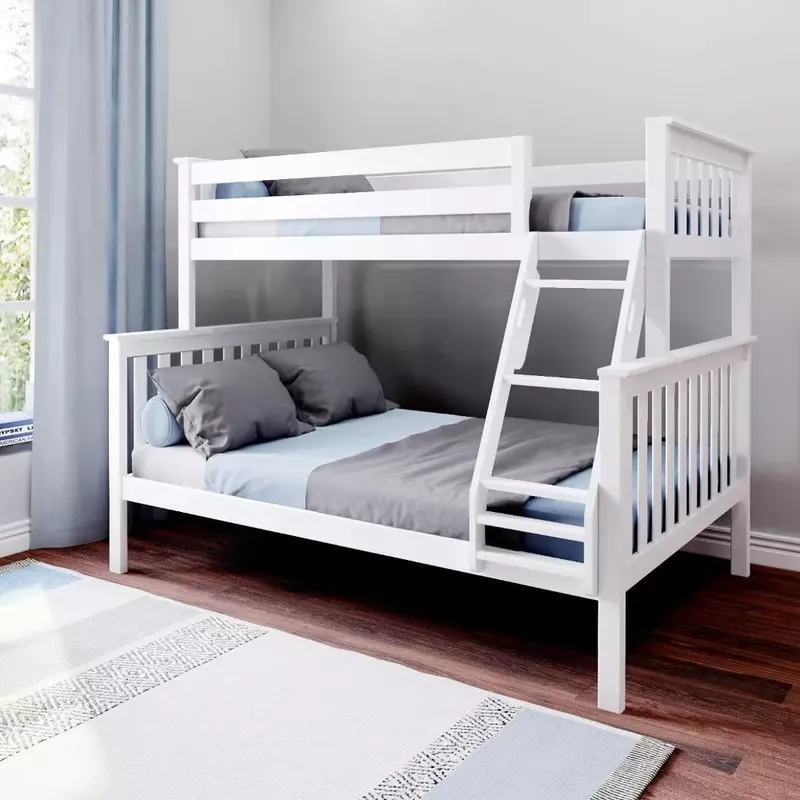 Moldura de cama infantil com corrimãos de segurança, fácil montagem, sem necessidade de mola, 14 polegadas, estrutura de cama