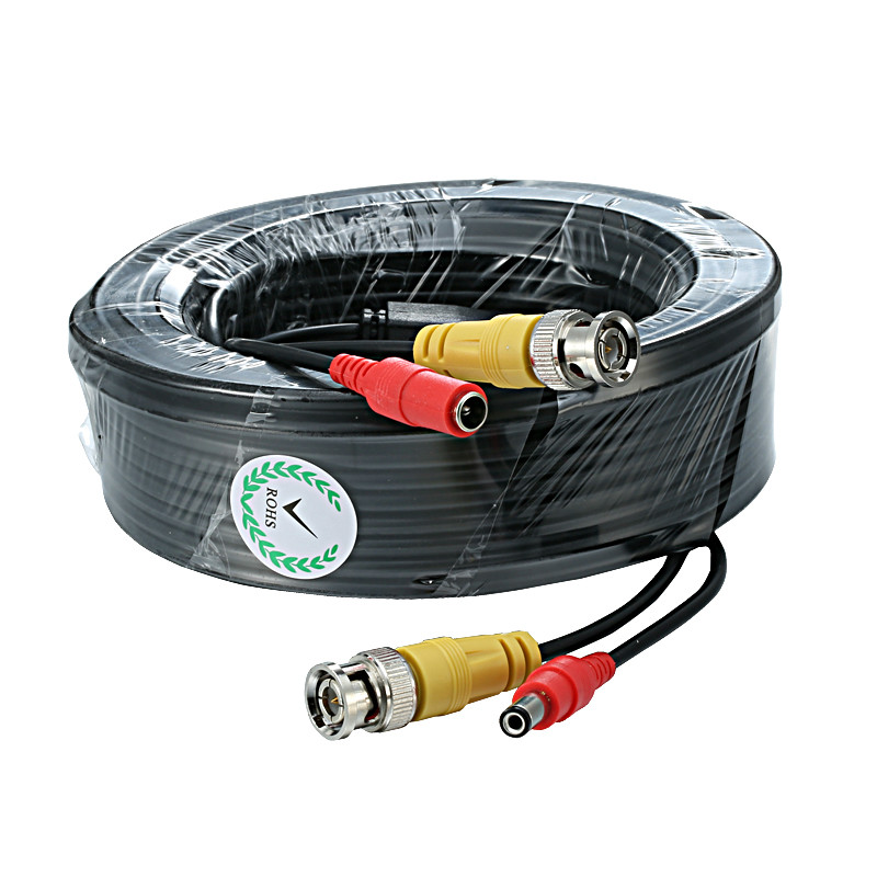 Wysokiej jakości kabel wideo BNC kamera telewizji przemysłowej zasilania rdzeń miedziany prądu stałego AHD CVI akcesoria instalacyjne systemu wideorejestrator do monitoringu