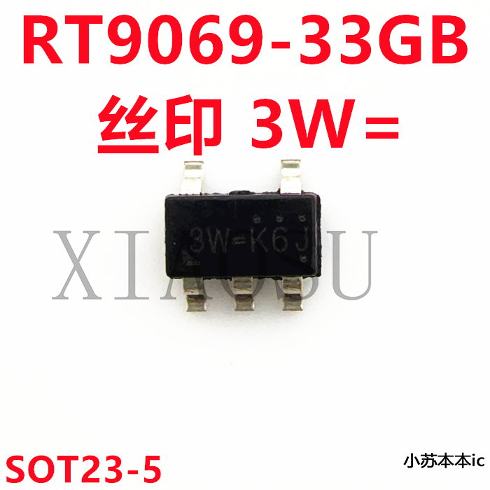 3W = 3W-G4J SOT23-5 IC, RT9069-33GB, RT9069-33, 5pcs por lote