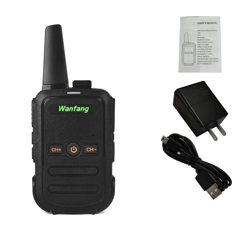 Talkie-walkie portatif professionnel, avec chargement direct USB, pour hôtel, livraison directe