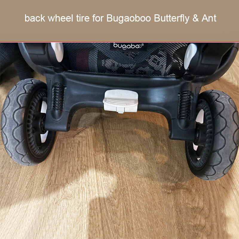 Stroller Rear Tire For Bugaboo Butterfly Ant Back Wheel PU Tubeless Tyre Cover DIY Baby Buggy Accessorise
