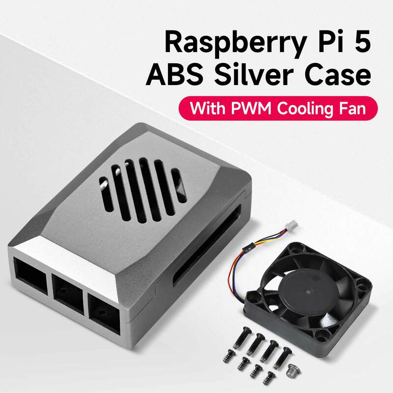 Raspberry Pi 5 чехол с PWM охлаждающим вентилятором ABS, защитный чехол для телефона, корпус Raspberry Pi 5, поддержка активного охлаждающего радиатора опционально