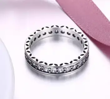 CAR015-anillos de plata de ley 100% 925 de lujo para mujer, accesorios de compromiso de boda, joyería de circonita cúbica