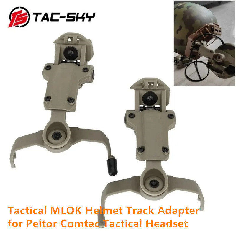 TS TAC-SKY For PELTO COMTAC II C3 ComTac XPI Airsoft Headset MLOK Rail Adapter Tactical Helmet Accessories