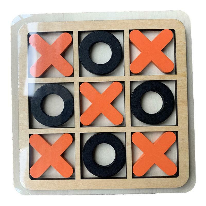 Wooden 3D Puzzle XO Chess Game Baby Montessori Educational Toys Children Logic Thinking Training Puzzles for Kids