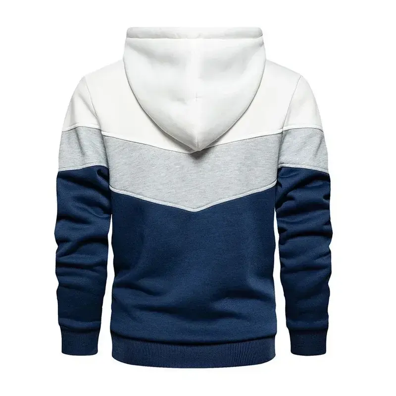 Trending Brand Printed Splicing Hoodies for Man Spring Autumn Hoody Sweatshirts Casual Street Style Pullover Men's Tops