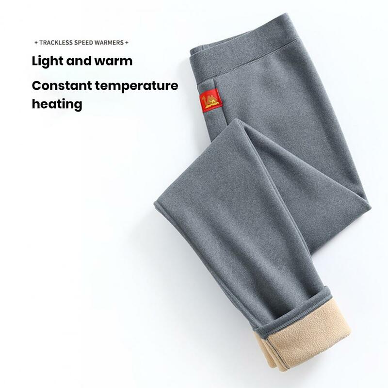 Męskie spodnie z polarową podszewką odporne na zimno legginsy dla mężczyzn grube pluszowe termiczne Unisex spodnie zimowe elastyczne obcisłe dla odporności