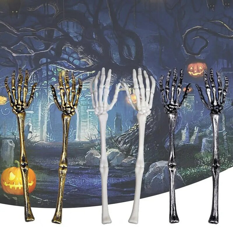 Halloween Hand Knochen Skelett Arm Pfähle Requisiten Dekorationen Skelett Pfähle Skelett Arm Pfähle Friedhof Event Party liefert
