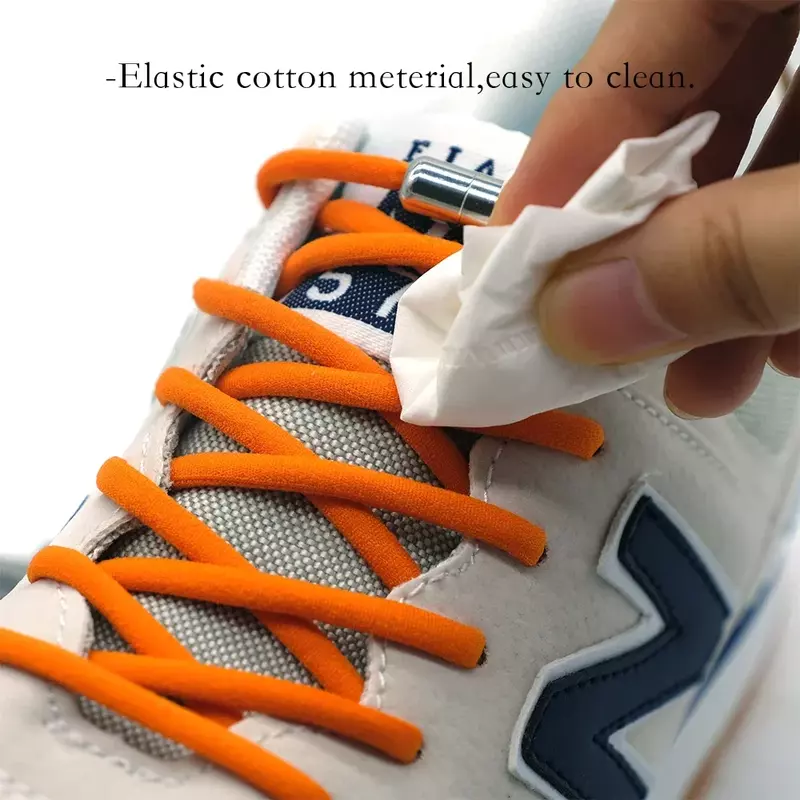 Cordones elásticos para zapatillas de deporte para niños y adultos, cierre de Metal, fácil de poner y quitar