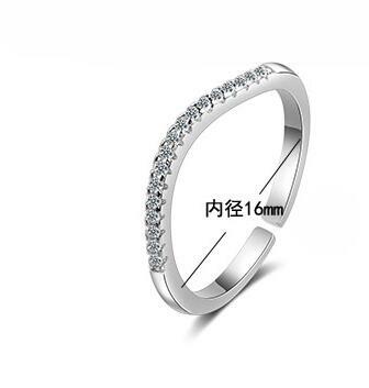 Moissanite cincin berlian perhiasan wanita cincin pertunangan 925 perak murni perhiasan pernikahan Moissanite bentuk V cincin tumpuk