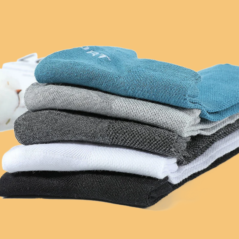 Calcetines deportivos informales de algodón para hombre y mujer, medias cortas de malla transpirable hasta el tobillo, suaves, novedad de 5/10 pares