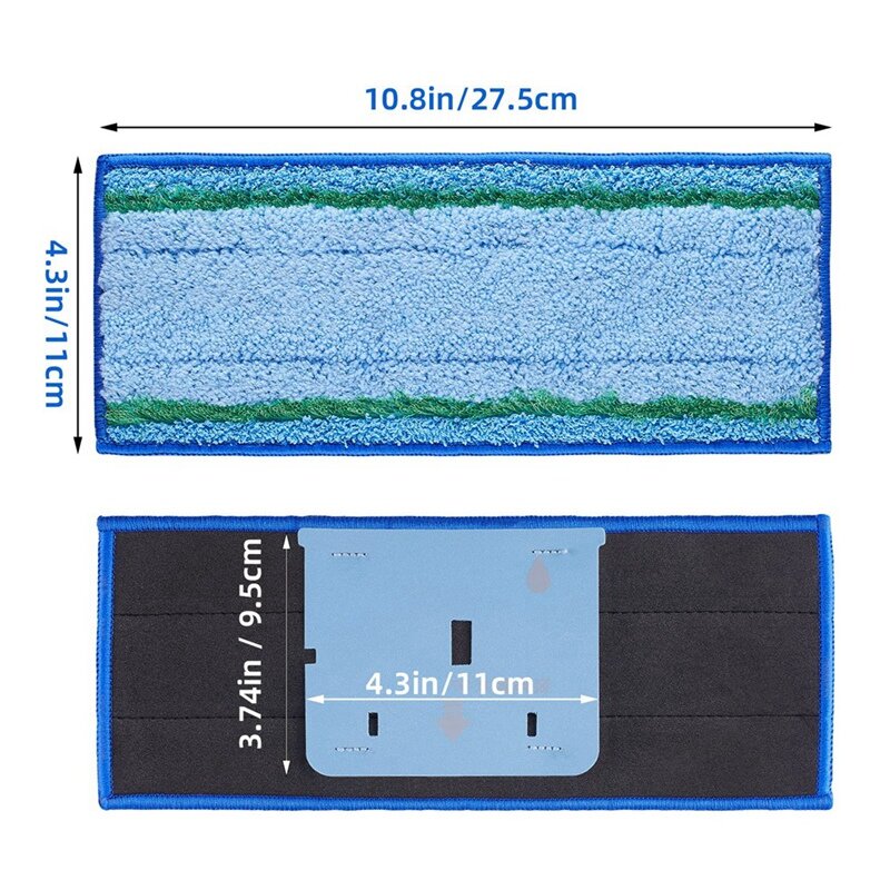 Replacement Mop Pad Compatible for iRobot Braava Jet M6 Robot Mop Accessories Washable Mop Cloth Pads
