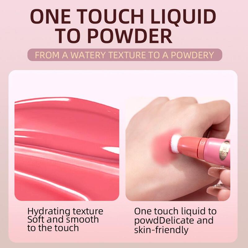 Face Liquid Blush Eyeshadow Cheeks Makeup con cuscino applicatore di fard morbido leggero crema impermeabile liscia 15g