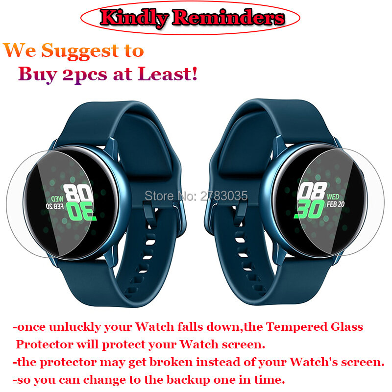 For Samsung Galaxy Watch 4 3 Watch3 41mm 45mm Watch4 Classic 42mm 46mm 40mm 44mm 2.5D Clear Tempered Glass Film Screen Protector