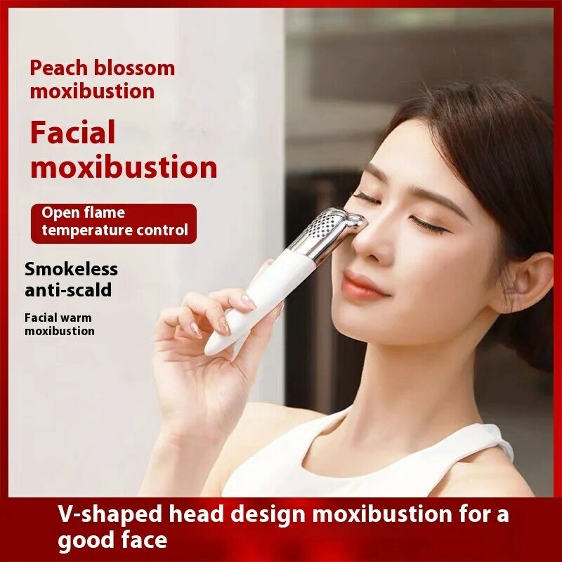 Moxibustion do twarzy przenośny moxibustion domowy przyrząd kosmetyczny do skrobania brzoskwiniowy kwiat moxibustion moxibustion