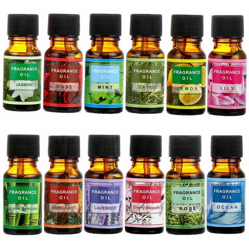 10ml Minyak Aromaterapi, botol kaca Amber, tutup penetes, aroma yang kaya dan kompleks, cocok untuk garam mandi dan BOM