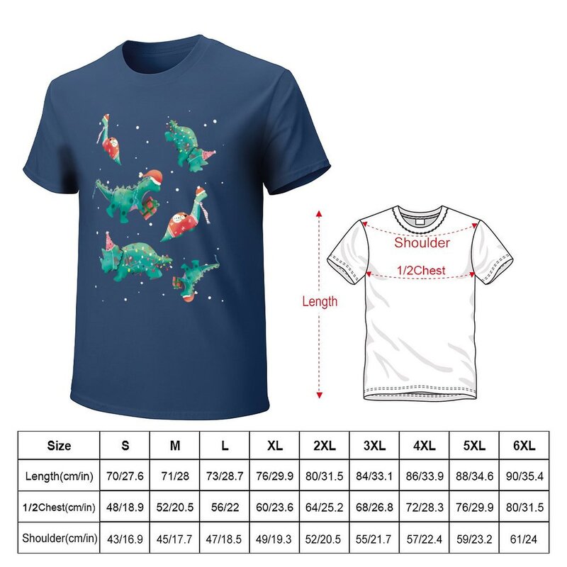 Dino Xmas Party Time t-shirt tees vestiti anime per un ragazzo vestiti estetici magliette divertenti da uomo