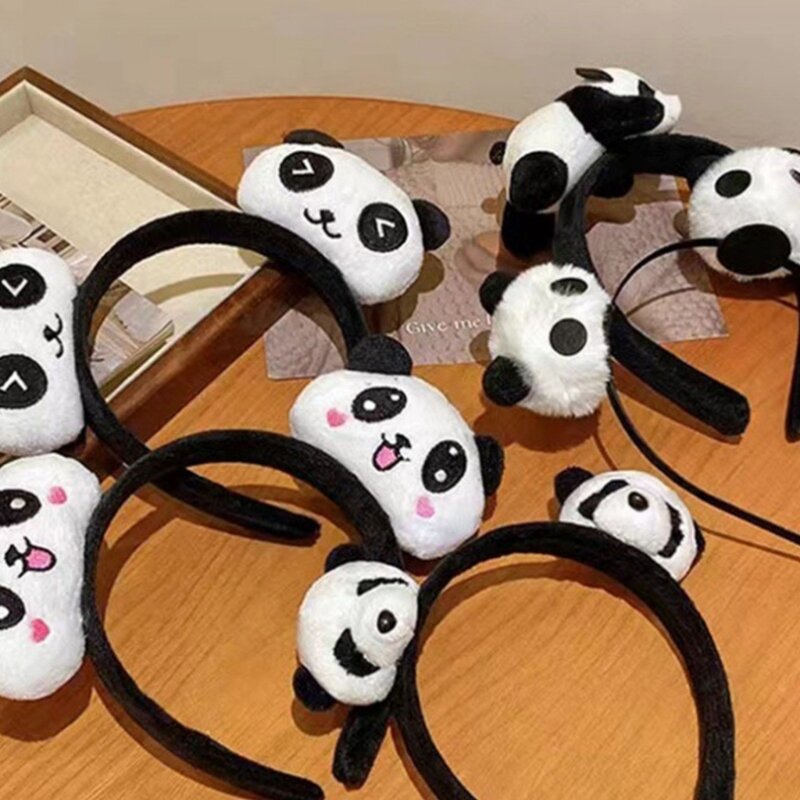 Meerdere Type Cartoon Gevulde Panda Vorm Haar Hoepel Fotoshoot Haar Houder Halloween Party Hoofddeksels voor Kinderen Drop