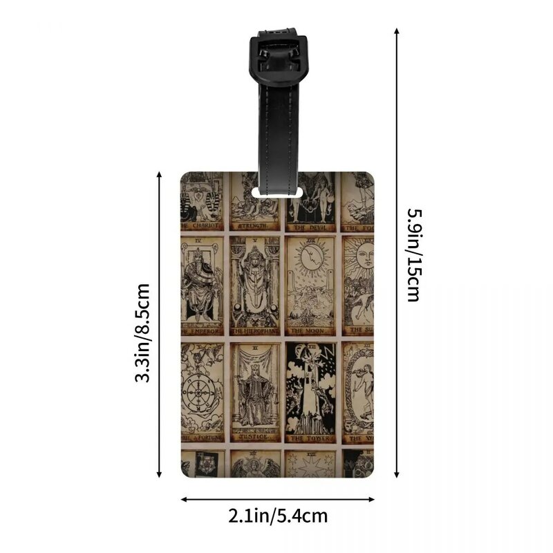 Witch Tarot Luggage Tag Halloween Occult Curiology Suitcase Baggage Privacy Cover ID Label