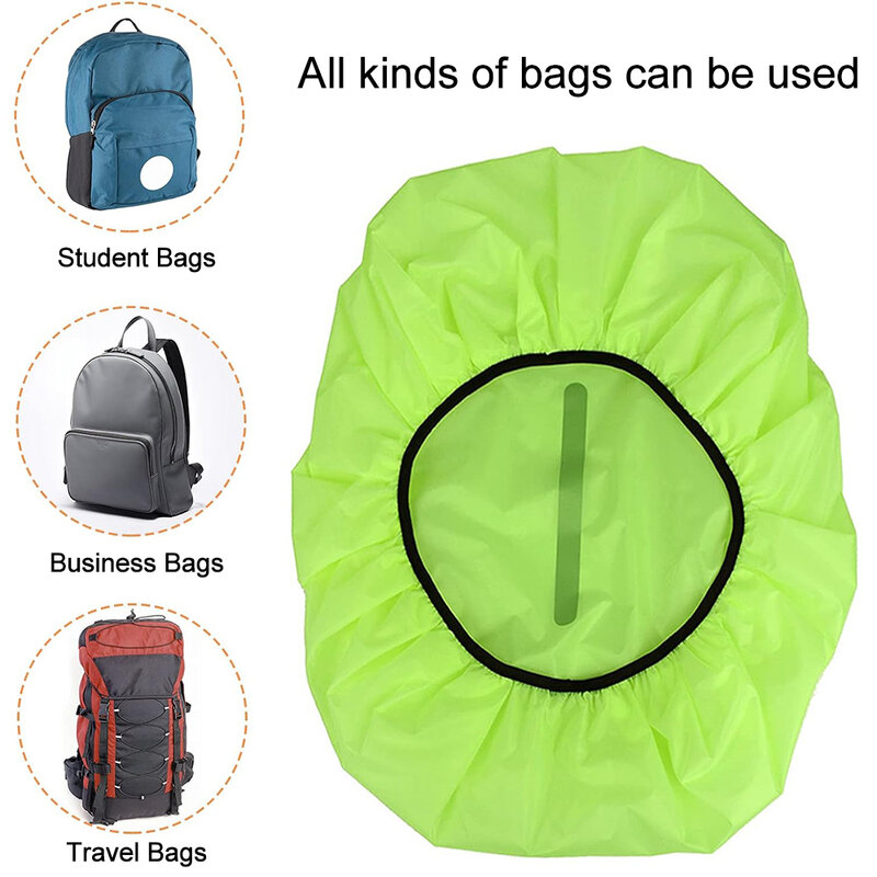 Capa de chuva mochila reflexiva, Night Cycling Safety Bag, Acampamento ao ar livre, Caminhadas capa impermeável com tira reflexiva