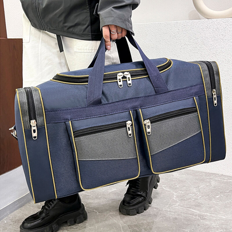 Tas Travel kapasitas besar tas bahu latihan bisnis tas tangan kebugaran olahraga luar ruangan tas penyimpanan barang bawaan Pria Wanita Y68A