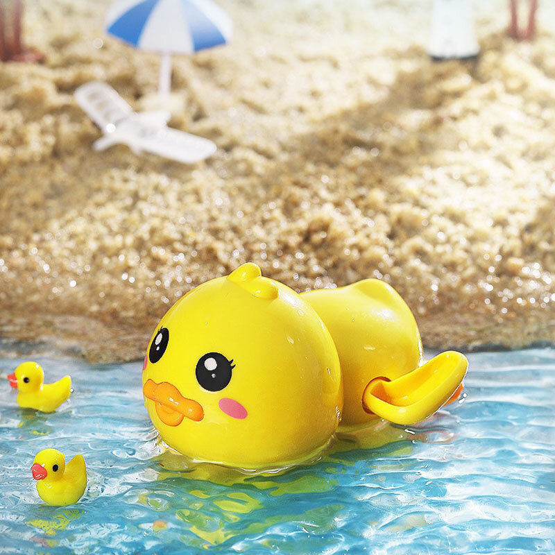 Brinquedos de banho Cute Swimming Duck Bath Toys para Toddlers 1-3 Floating Wind Up Toys para Boy Girl New Born Baby Bathtub Toddler Toys