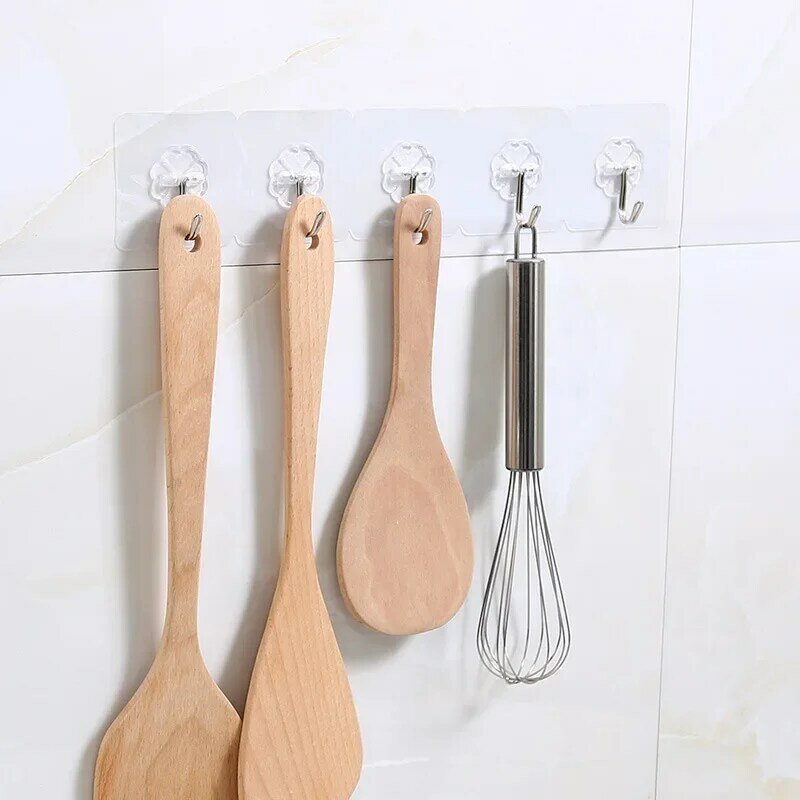Transparent Wall Hooks Strong Self Adhesive Door Wall Hangers Hook Home Storage Hooks Suction Cup Heavy Load Hook Holder Racks