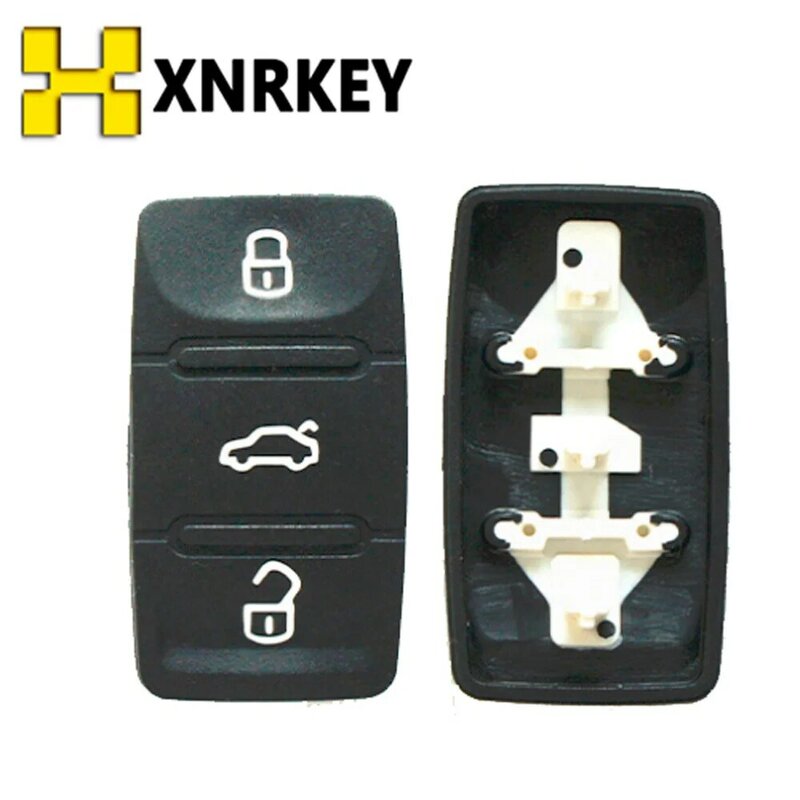 XNRKEY (10 Cái/lốc) Miếng Lót Cao Su Cho VW 3 Nút Thay Thế Từ Xa Lật Vỏ Chìa Khóa Trống Ốp Lưng