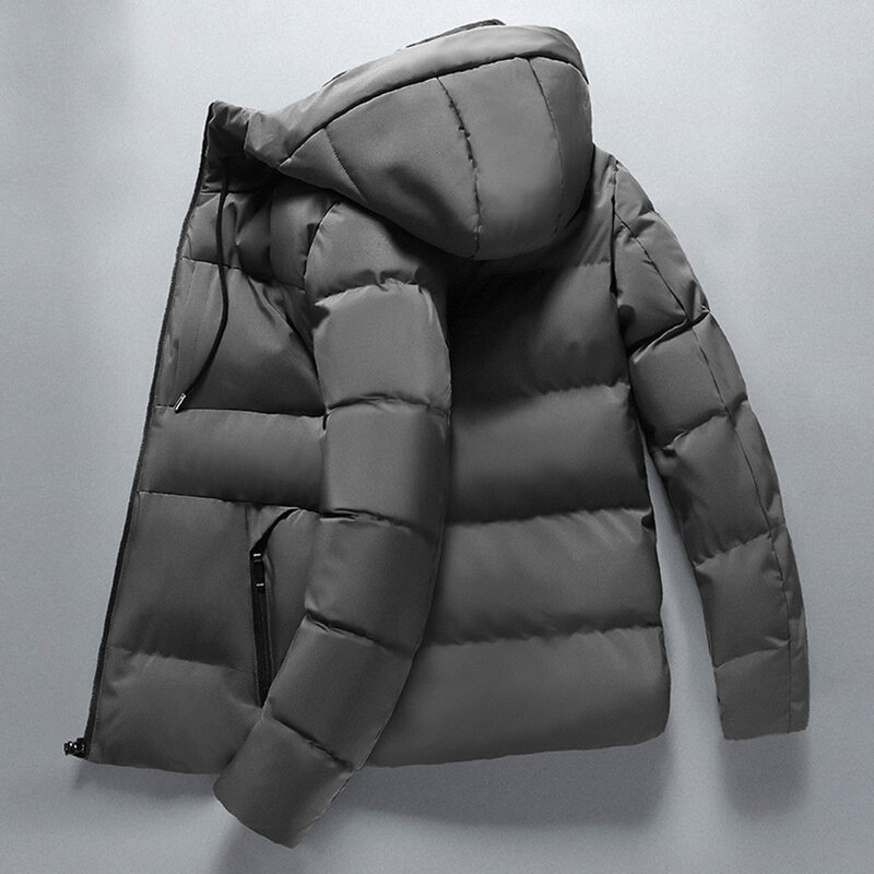 メンズ長袖フード付きジャケット,ポケット,ウインドブレーカー,暖かい,大きいサイズ,ストリートウェア,冬