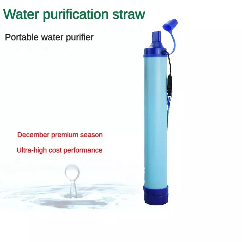 Portable Outdoor Water Purifier Camping Hiking Emergency Survival Water Filter Filtration Lakes Camping Multi Layer Filtering