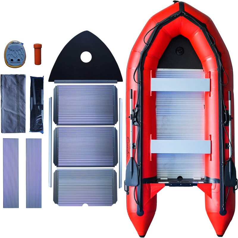 3 Person 230cm PVC Inflatable Assault Boat Speed Yacht Dinghy Kayak Canoe Hovercraft Sailboat Surfing Sailing Board Floor