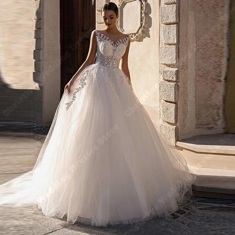 Lace Applique Sereia Vestidos de casamento, gola querida, esfregando comprimento, vestidos de noiva, feitos sob encomenda, luxuoso, 2024