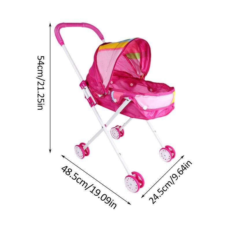 Cochecito de bebé ligero para niños, carrito de juguete seguro, resistente, accesorios para guardería