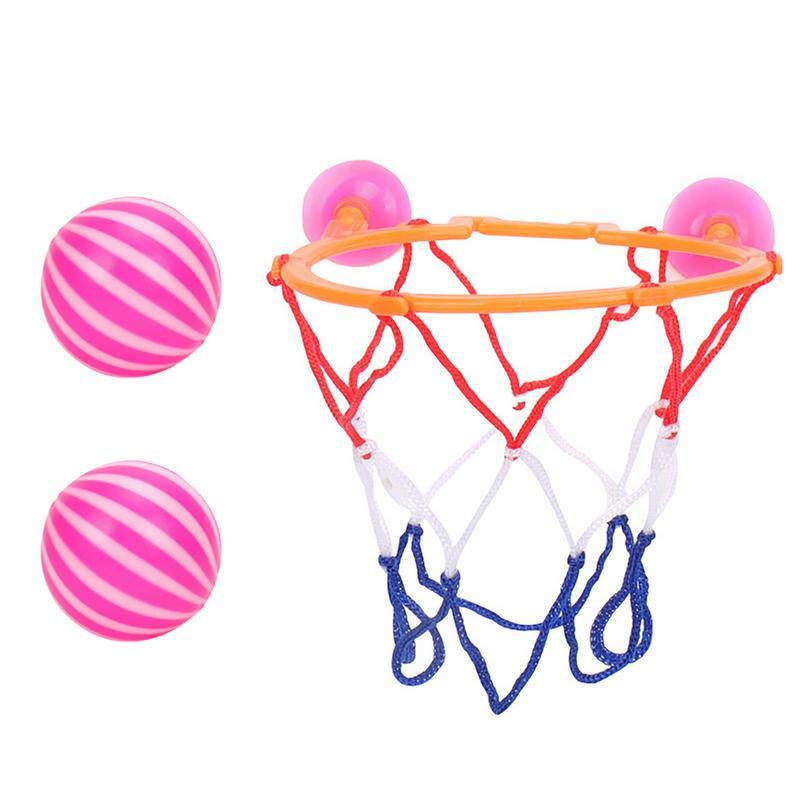 Аксессуары для ванной детский набор баскетбольных обручей и мячей включает 2 мяча 1 присоска баскетбольные обручи Игровой набор для