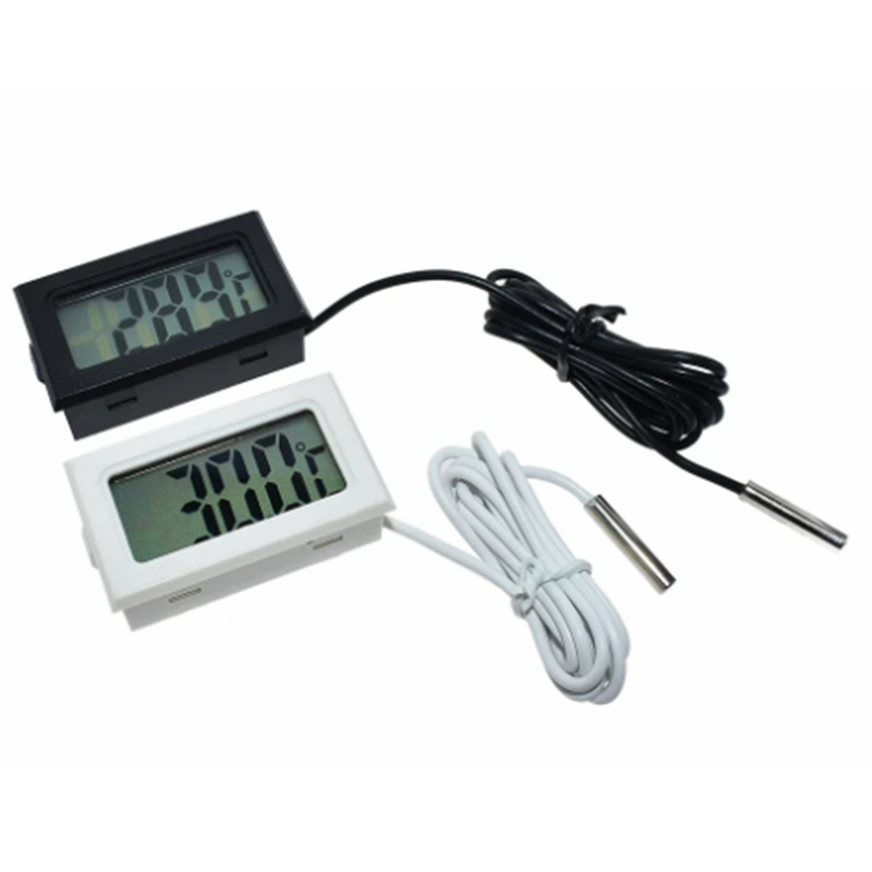 Termometer Sensor higrometer, alat pengukur kelembapan akuarium Digital LCD, tampilan monitor kelembapan Mini nyaman