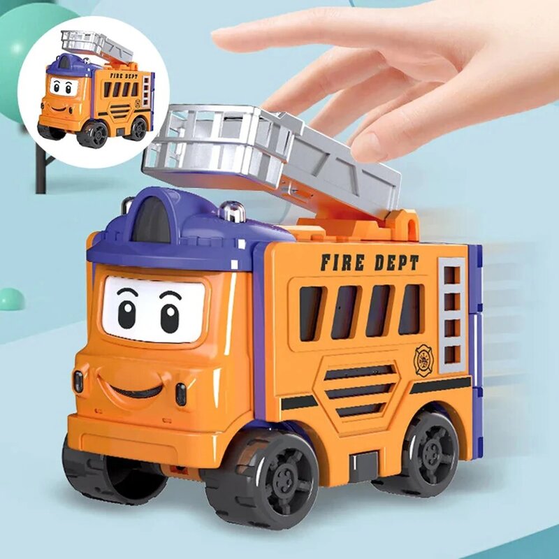 Niedliches Transformator-Spielzeug auto für Kinder einfach mit Rückzugs funktion Autos pielzeug für Kleinkind jungen mädchen kinder