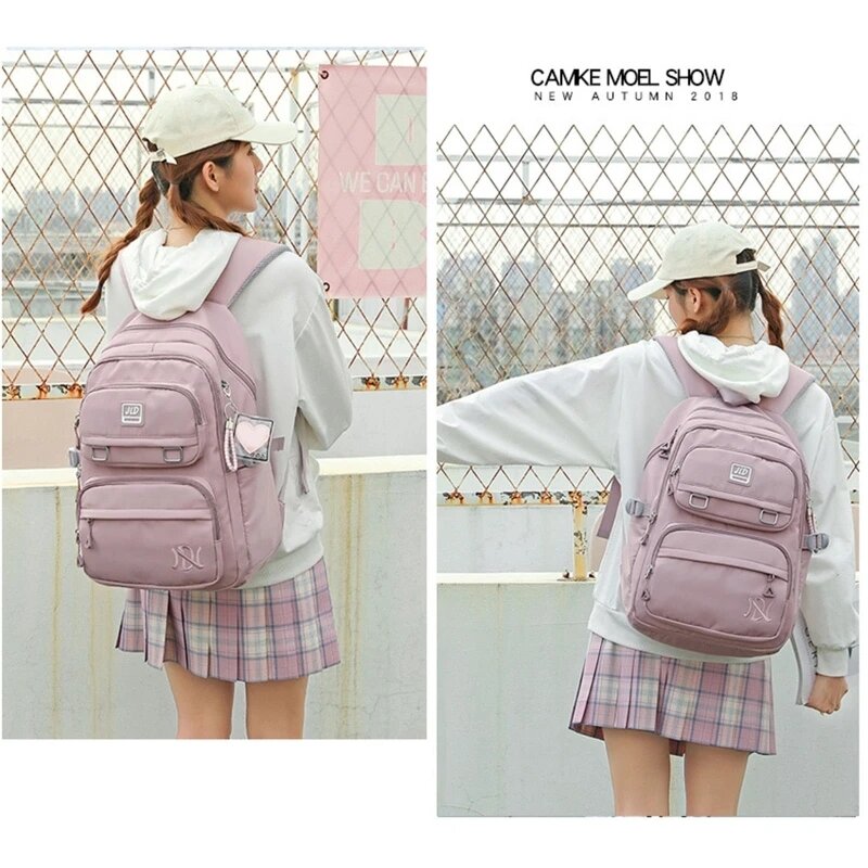 Tas ransel sekolah anak perempuan, tas punggung anak perempuan, tas sekolah kelas remaja, Kit tas buku remaja
