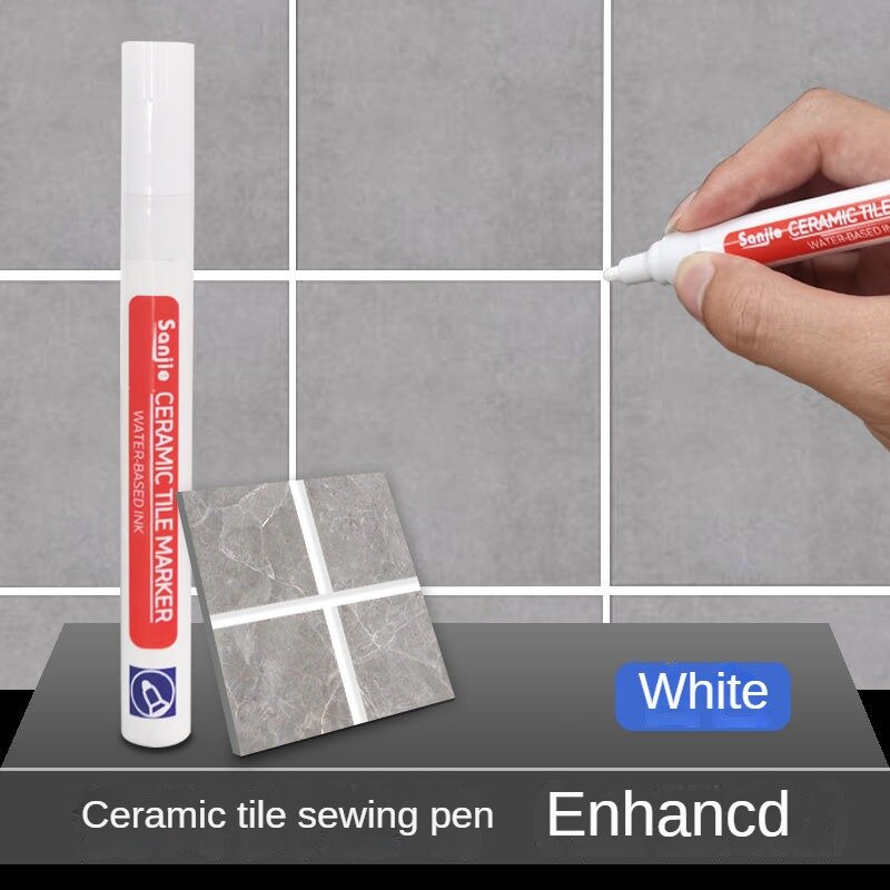 White Waterproof Tile Marker Pen Cleaning Floor Liquid Wall Joint Pen Wood Floor Repair Tile Gap Filler Stain Remover Household