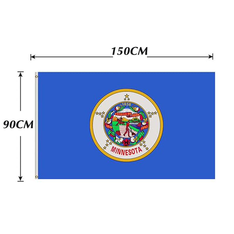 ธงรัฐมินนิโซตาหนาสีสดใสและจางเป็นของขวัญสำหรับเพื่อนและญาติของคุณ
