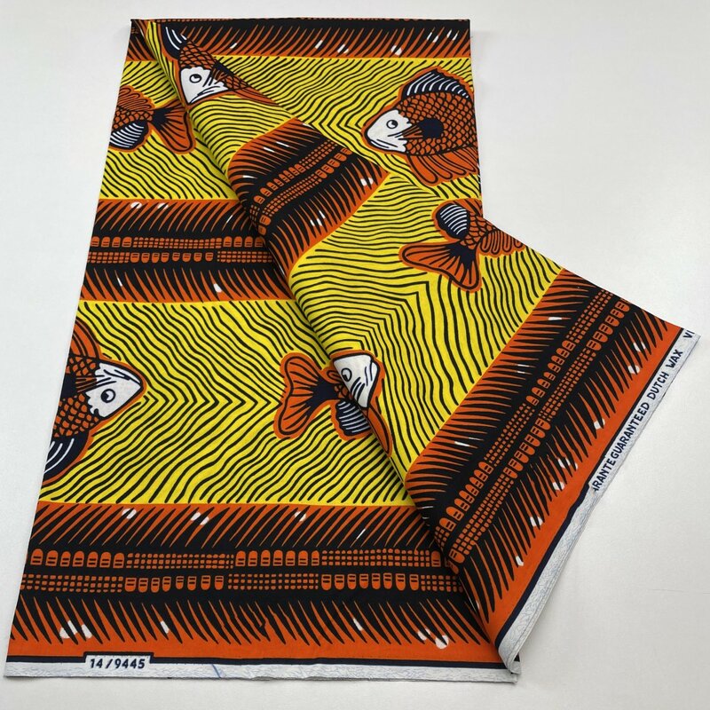 Tecidos africanos de alta qualidade para patchwork, impressão de cera nigeriana, novo estilo, 2022, 3C4