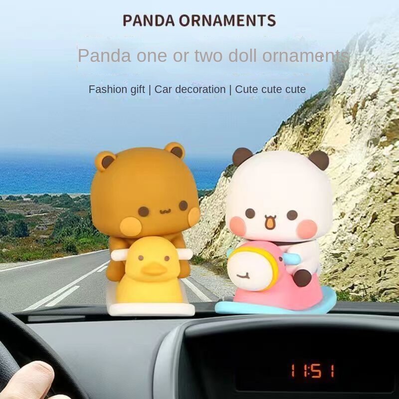 Anime Panda Urso Modelo Brinquedo, Boneca Colecionável, Brinquedo Dos Desenhos Animados, Bubu Dudu