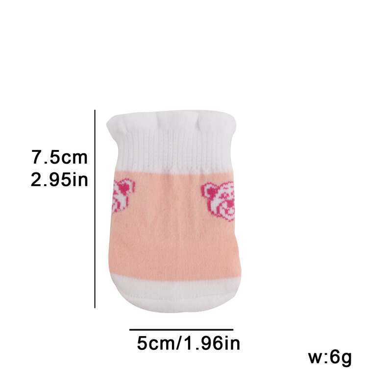 Mini meias listradas tricotadas para bebê, meias fofas de boneca, bonecas americanas, ursinho, OG, bonecas de menina DIY, 43cm