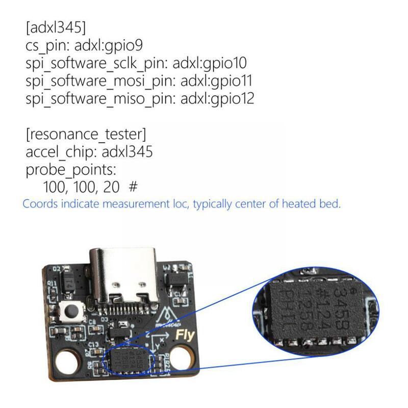 Fly-adxl345 accelerometer USB BOARD สำหรับ Klipper Gemini rspberry Pi voron V0.1 2.4 vzbot hevort ender 3 3D อะไหล่เครื่องพิมพ์ H5C0