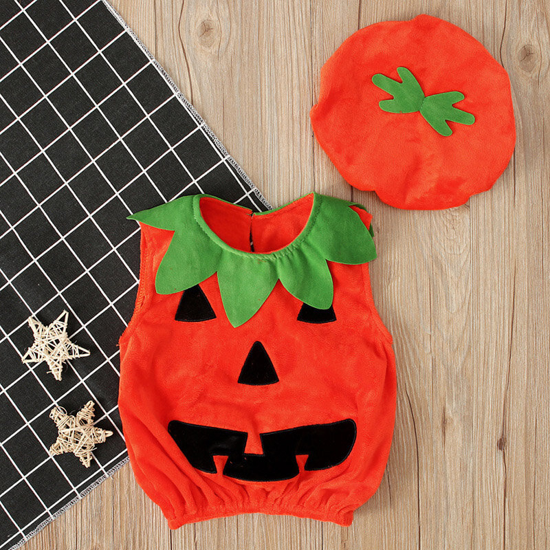 Маскарадный комплект с изображением тыквы на Хэллоуин; Нарядное платье с изображением фонарей для маленьких детей на Хэллоуин; Нарядное платье