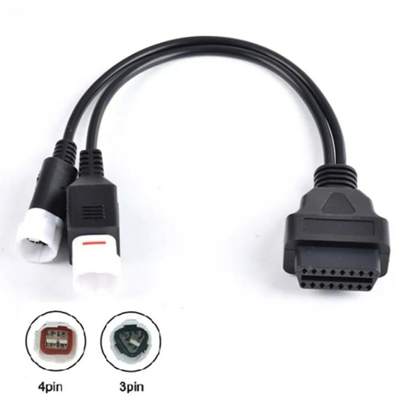 OBD2 Motorcycle Diagnostic Cable For YAMAHA 3Pin 4Pin Motorcycle 3 And 4 Pin OBD2 Diagnostics Connector Cable OBD Cable Adapter