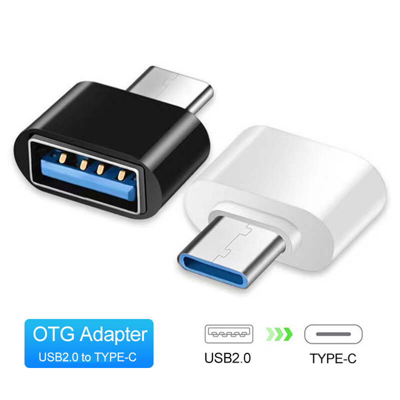 Universal Tipo-C para USB 2.0 OTG Adaptador, Conector para Xiaomi Mi5, Mi6, Huawei, Samsung, Mouse, Teclado, Disco USB, Flash, Novo, 1, 4 pcs