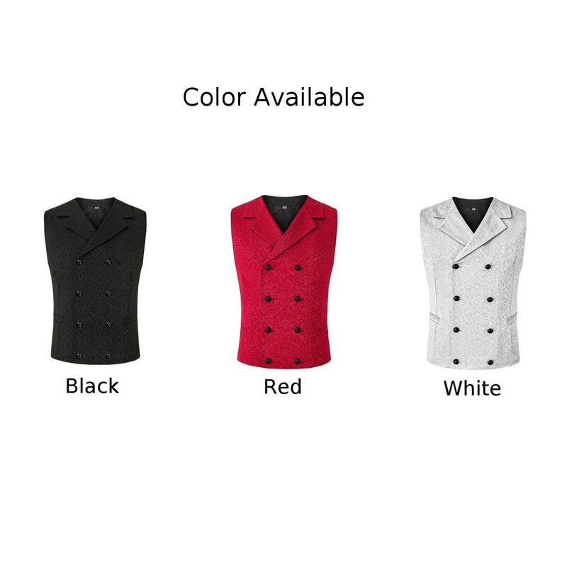 Comfortable Men Waistcoat Suit Double Breasted Fashion Formal Sleeveless Smart Casual Vest Wedding Business Button