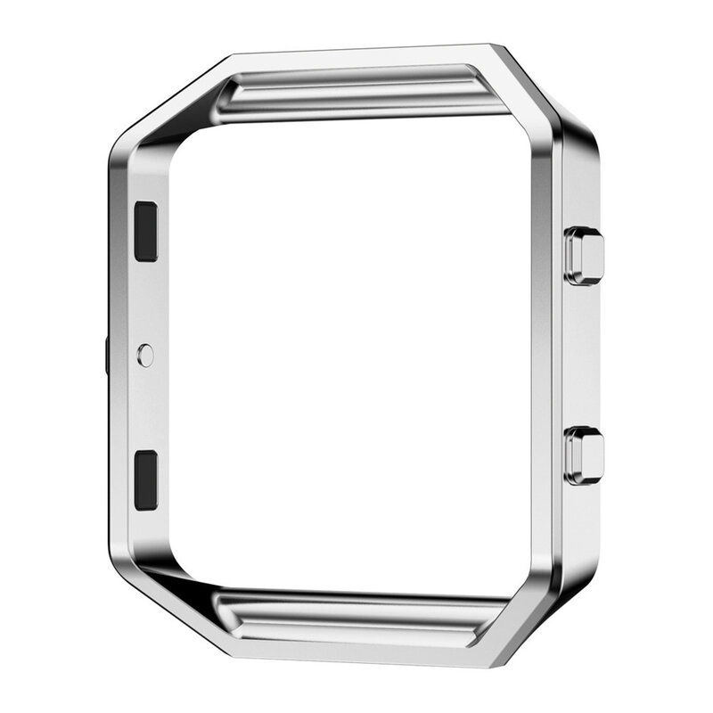 Aço inoxidável Metal Frame Case protetora para Fitbit Blaze, acessório relógio inteligente, tampa de substituição