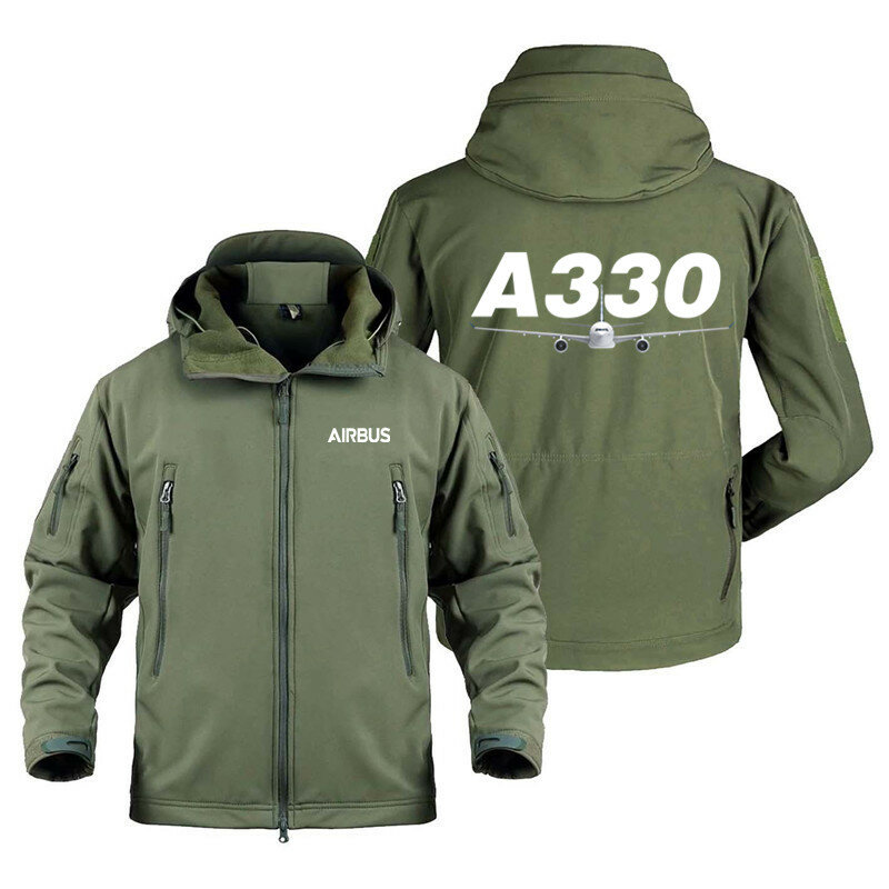 Neue 2024 Fleece warm Super Airbus A330 Piloten wind dichte wasserdichte Soft shell Mann Mantel Jacke Militär Outdoor Jacken für Männer
