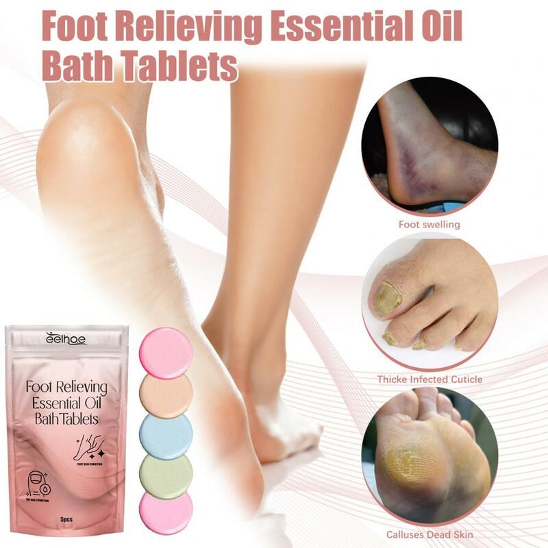 Foot Bath Tablets Healing Foot Care Supplies Callus Repair Soreness Relief Bath Tablets for Men Women Soothing Foot Spa for Foot
